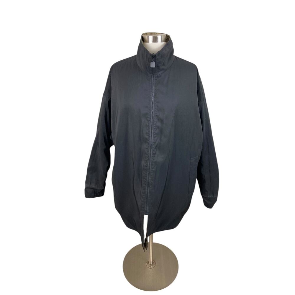 MYCRA Pac One Reversible Black/Bronze Trench Rain Coat size 2 M/L